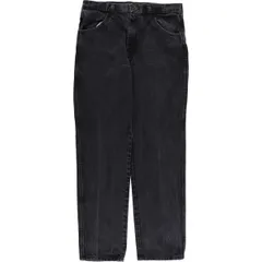 古着 ラスラー RUSTLER ブラックデニム テーパードデニムパンツ メンズw34相当/eaa507866