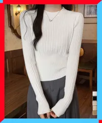 新品 ニットトップス レディース きれいめ 春秋 重ね着 長袖 無地 シンプル ニットソー 【送料無料】