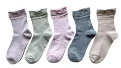 【特価商品】滑り止め付き 靴下 レディース レディース すべり止め付 無地 クルー丈 ソックス ソックス 5足セット（色はお任せ） E11