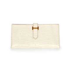 【極美品】エルメス べアンスフレ アリゲーター　ホワイト　HERMES