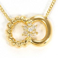 K18YG　ネックレス　necklace　ダイヤ　0.11　総重量約3.1g　約40cm