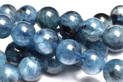 南アフリカ産◇ディープカラー ブラックアクアマリン　6.5mm　ブレスレット 1個売り パワーストーン 天然石 _BG5803-65