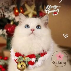 ペット用クリスマスバンダナ 犬 猫 首輪 飾り 囲い布 かわいい サンタ トナカイ 冬用 コスチューム マフラー 小型犬 猫用 衣装 パーティー