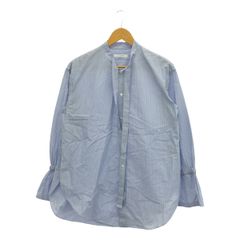 ENFOLD - ENFOLD / エンフォルド | WOOL COTTON フリルPO / ニット プルオーバー | 38 | ダークネイビー | レディース ENFOLD（エンフォルド）の「シルクコットン ショートPO（ニット