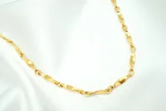 ジバンシィ ヴィンテージ ロング ネックレス ツイストチェーン 金 ゴールド GIVENCHY 1208j