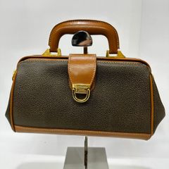 ★-30 LAPOMA ラポマ ハンドバッグ 留め口金具 レザー ブラウン系 ヴィンテージブランド レディース バッグ