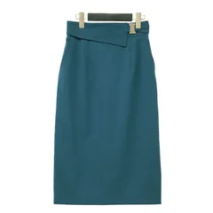 【美品】PINKY&DIANNE スカート グリーン サイズ:36(S) / 24AW メタルプレート タイト スカート / ミディ丈 ストレッチ スリット / ボトムス【レディース】【中古】