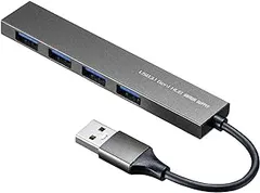 【新品・2営業日で発送】SANWASUPPLY サンワサプライ サンワサプライ USB3.2 Gen1 4ポート スリムハブ USB-3H423SN(USB-3H423SN)