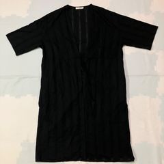 美品　chocol raffine robeショコラフィネローブ　羽織ワンピース　ブラック　F