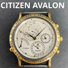稼働/新品電池】シチズン クロノグラフ アバロン 腕時計 ワールド