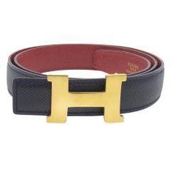HERMES (エルメス) コンスタンス レザーベルト レッド×ブラック ボッ