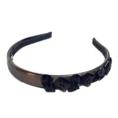 miumiu ミュウミュウ　レザーカチューシャ（黒）数回使用 miumiu ミュウミュウレザーカチューシャ（黒）数回使用