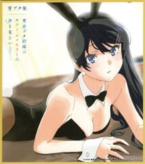 청춘 돼지 놈은 스쿨 메모리의 꿈을 꾸지 않는다 입장 특전 타무라 사토미 청 돼지 전 미니 색종이 스타일 일러스트 카드 (사쿠라지마 마이)