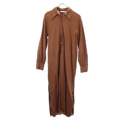 ザラ 長袖シャツ ロング ワンピース M ブラウン ZARA レディース 【中古】  【230515】