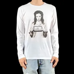 オリジナル ロンT ナチュラルボーンキラーズ マロリー ジュリエットルイス 逮捕 ロンT 長袖 Tシャツ S M L XL タイト ジャスト 大きい ビッグ オーバーサイズ メンズ レディース ユニセックス ピンククリーム