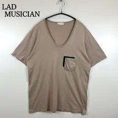 LAD MUSICIAN archive success rockers double pocket Tee 44 2312-711 ラッドミュージシャン ダブルポケット Uネック カットソー Tシャツ  希少 アーカイブ