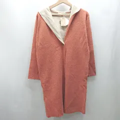 ◇ ⊇◎●未使用● pink adobe ピンクアドベ ニット ショート丈 長袖 コート サイズM テラコッタ ベージュ レディース E  【1502030030327】