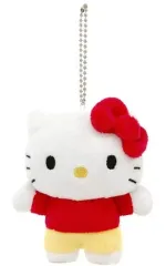 【中古】ぬいぐるみマスコット・ぬいぐるみバッジ 02.ハローキティ(赤) ぬいぐるみマスコット 「クレヨンしんちゃん×サンリオキャラクターズ」