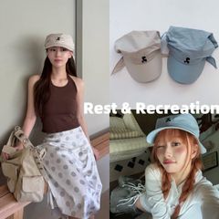 新品 韓国 Rest & Recreation キャップ  LOGO SCARF CAP 人気 レディース 男女兼用 ベースボールキャップ 【2色選択可能】