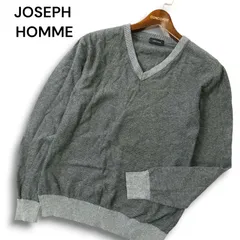 JOSEPH HOMME ジョセフ オム 通年 Vネック★ コットン ニット セーター Sz.46 メンズ 灰 グレーのサムネイル