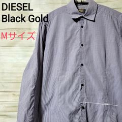 DIESEL Black Gold チェックシャツ スリムフィット ネイビー M