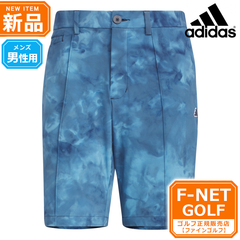 新品 【カレッジネイビー】春 夏 モデル adidas アディダス ゴルフウェア IKK66 PLAYGREEN タイダイプリント ストレッチ ショーツ [吸汗速乾＊オーソドックスなシルエット] （メンズ）