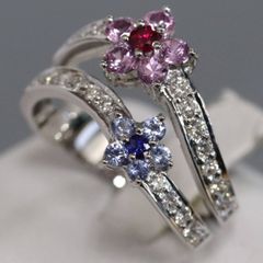 Pt900アレキサンドライトダイヤモンドリング D0.28 A0.22 5.0g #11  