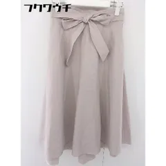 ◇ ◎ green label relaxing UNITED ARROWS サイドジップ 膝下丈 フレア スカート サイズ36 ピンクベージュ レディース  【中古】 【1111080011349】