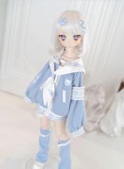 ディーラー製 ドール服 MDD MSD 1/4 水色 アウトフィット-C1179