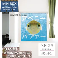 【MINIBOX のれん制作工房 正規販売店舗】【匿名配送ネコポス 送料無料】のれん うおづら「アベニーパファー」幅85×丈90cm【日本製】金魚 UOZURA 熱帯魚 さかな フォト 写真 暖簾 間仕切り 家紋 タペストリー ポスター