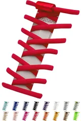 【特価セール】[Daction] ダクション 結ばない靴紐 伸びる 靴ひもゴム ほどけない シューレース 子供 スニーカー くつ 革靴 金具 留め具 黒 白 赤 青 緑 紫 黄色 水色