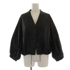 ドレスレイブ DRESSLAVE ブルゾン ジャケット フェイクレザー ショート パフスリーブ 38 黒 ブラック 91902204 /DKのサムネイル