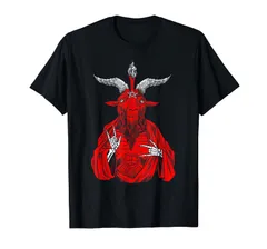 Blackcraft 反キリストヤギ サタン バフォメットシャツ 無神論者用 Tシャツ