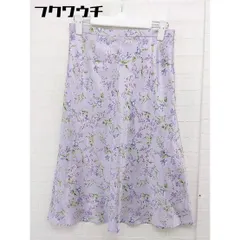 ◇ McGREGOR マックレガー 花柄 膝下丈 フレア スカート サイズ67-93 パープル系 レディース  【中古】 【1111240002323】
