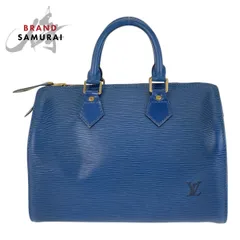 美品 LOUIS VUITTON ルイヴィトン エピ スピーディ25 ブルー ゴールド金具 レザー M43015 ハンドバッグ ボストンバッグ レディース 500545【中古】