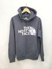 ◇ THE NORTH FACE ザ ノース フェイス ロゴマーク 和柄 裏起毛 長袖 プルオーバー パーカー サイズM ネイビー メンズ P  【1403180011238】