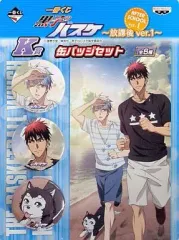 【中古】バッジ・ピンズ(キャラクター) 黒子＆火神＆テツヤ2号 缶バッジセット(3個組) 「一番くじ 黒子のバスケ～放課後ver.1～」 K賞