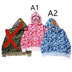 新品 A BATHING APE エイプ シャーク パーカー