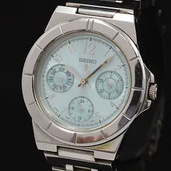 稼働 セイコー ルキア クロノグラフ アイスブルー文字盤 5Y89-0B30 メンズ腕時計 KMR 2000000 NSK