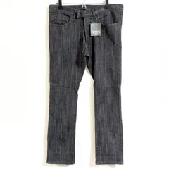 新品 タグ付き◎ (^w^)b HERE'S STREET ヒアーズ ストリート デニムパンツ ブラック 黒 コットン 比翼ボタン ストレッチ 定番 未使用 シンプル カジュアル 紳士 メンズ サイズL