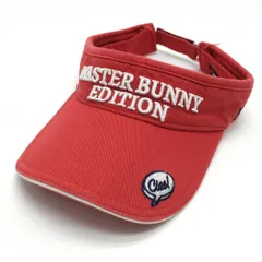 ★特価★マスターバニー サンバイザー レッド×白 コットン100％ FR ゴルフウェア MASTER BUNNY EDITION