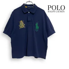 POLO ポロ ラルフローレン ビッグポニー ポロシャツ 短丈 ネイビー