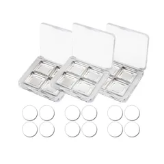 【大人気】MAEXUS アイシャドウケース 3個セット メイクパレット ケース 4色収納 空容器 リップパレット コスメ用詰替え容器 空ケース 小分け容器 旅行用アイシャドウコンテナ 粘着紙付き 化粧用 透明