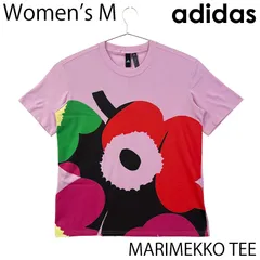 【未使用B／ウィメンズM】ADIDAS x MARIMEKKO ルーズ TEE フローラル／ピンク