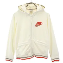 ナイキ 長袖 ジップパーカー M ホワイト系 NIKE レディース 古着 【231217】