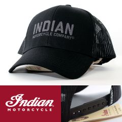 メッシュキャップ 帽子 インディアンモーターサイクル Indian Motorcycle Chain Stitch Embroidery Cap ブラック 2833313 USA モータースポーツ
