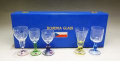 BOHEMIA GLASS ボヘミアガラス KA100 5点セット リキュールグラス ショットグラス グラッパ ウイスキー