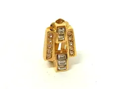 ChristianDior ディオール ヴィンテージ 片耳のみ ラインストーン クリップ式 イヤリング アクセサリー ゴールド系 DK1278