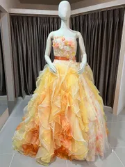 美品★値下げ中！サンシャインブロッサム ❇︎ イエローオレンジ刺繍ドレス