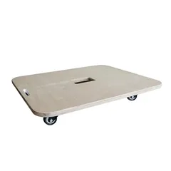 新品 平台車 60×50cm 静音 木製 軽量3.9Kg 耐荷重150Kg 台車 板台車 ベアリング 式 タイヤ ４輪 自在キャスター 軽量 業務用 作業 運搬 (平台車1台)